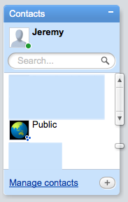 Public on a Google Wave contact list