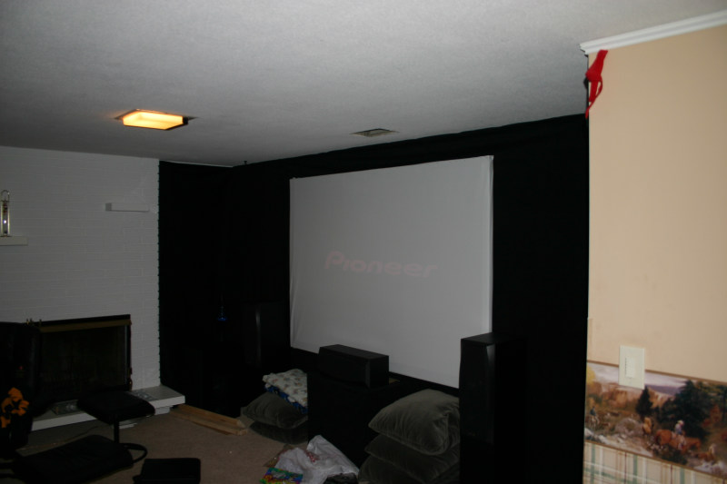 View from side angle of room